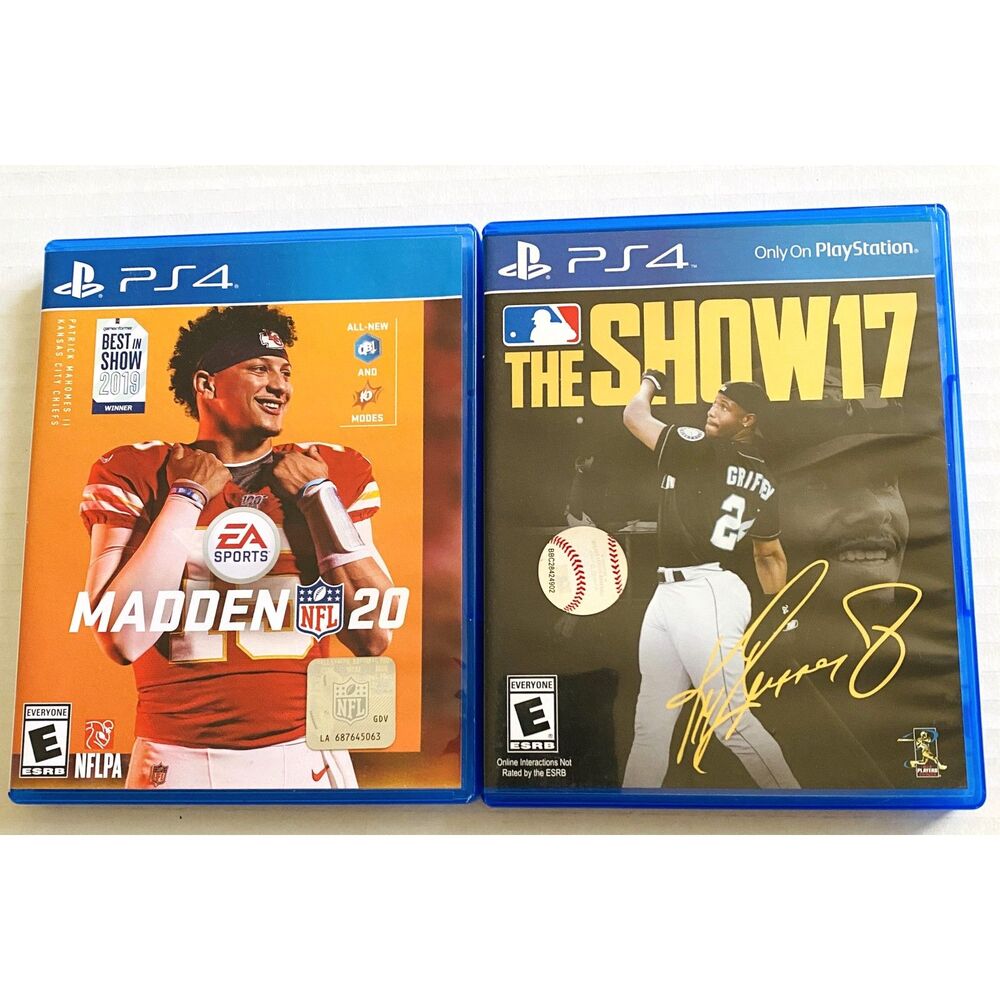 Lot Madden NFL 2020 & The Show 17 PS4 Sony Playstation 4 Football Baseball Games